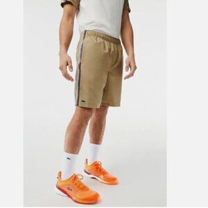 Men! NWT Lacoste Recycled Polyester Tennis Shorts Side Stripe size 4XL